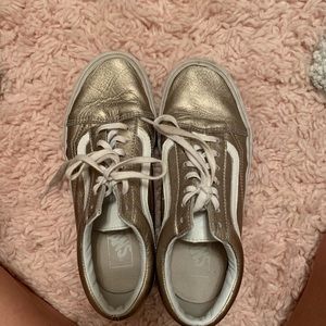 Gold platform vans